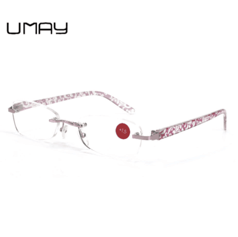 UMAY 新款优雅时尚女士无框女式老花镜