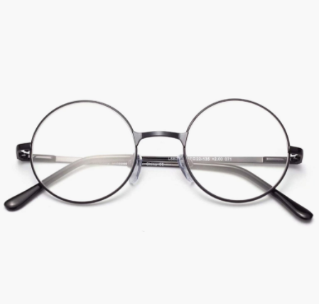 Retro Round Metal Reading Glasses for Women and Men Blue Light Blocking Glasses